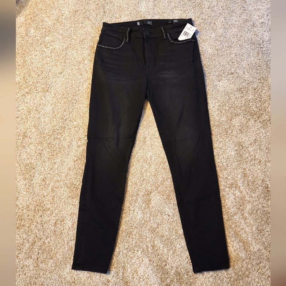 NWT Kut from the Kloth Connie Black High Rise Ankle Skinny Jeans sz 6